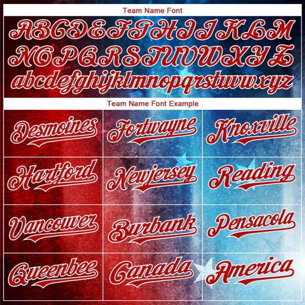 Custom Red Royal-Black 3D American Flag Fashion Authentic Baseball Jersey - Image 4