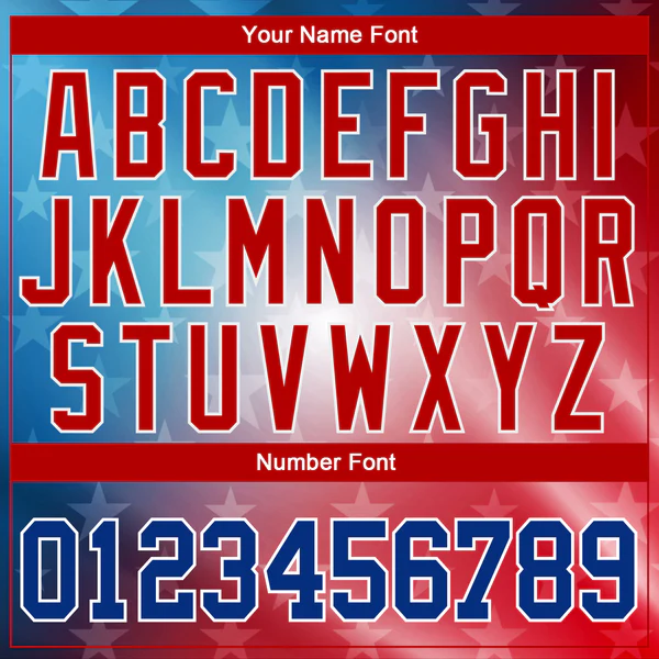 Custom Red Royal-Black 3D American Flag Fashion Authentic Baseball Jersey - Image 3