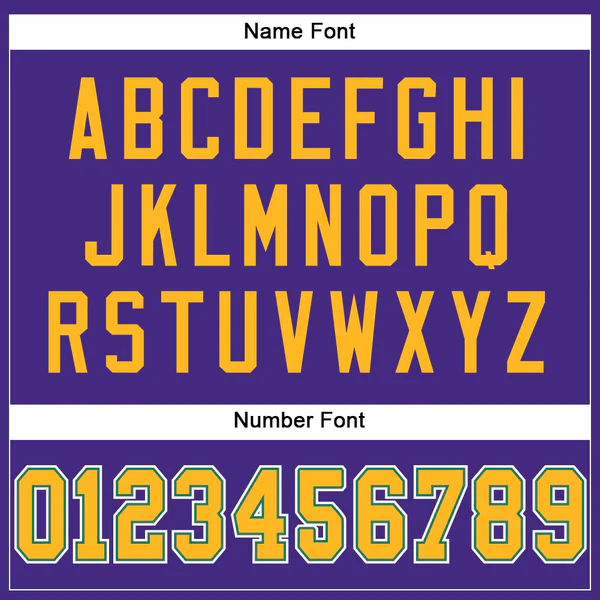 Custom Purple Gold-Kelly Green Mesh Authentic Football Jersey - Image 3