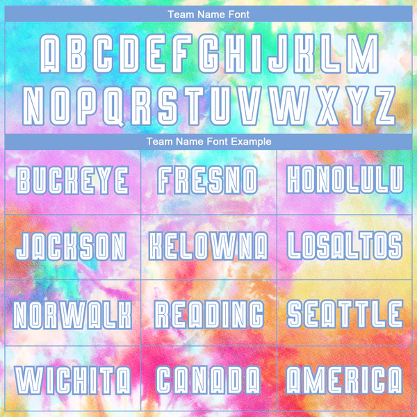 Custom Tie Dye White-Light Blue Sublimation Soccer Uniform Jersey - Image 4