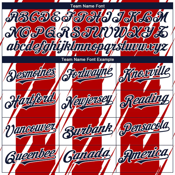 Custom Red Navy-White 3D American Flag Fashion Two-Button Unisex Softball Jersey - Image 3