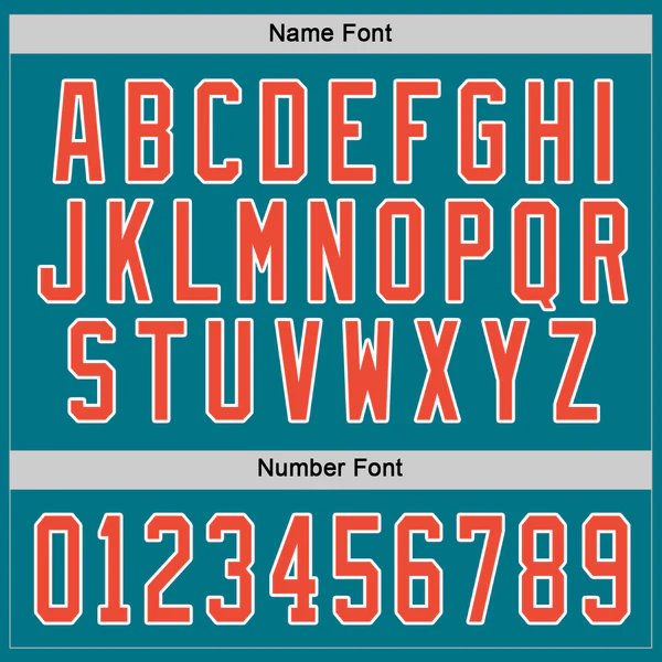 Custom Teal Orange-White Hockey Jersey - Image 3