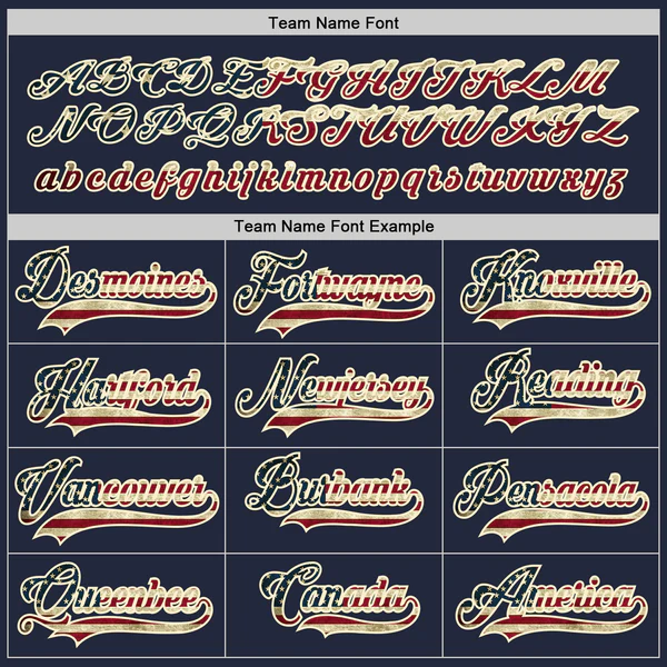 Custom Navy Vintage USA Flag-Cream Hockey Jersey - Image 3