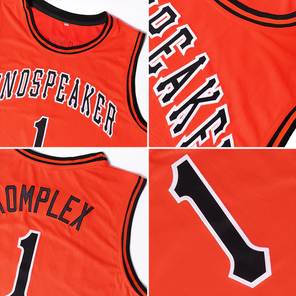 Custom Orange Navy-White Authentic Throwback Basketball Jersey - Image 3