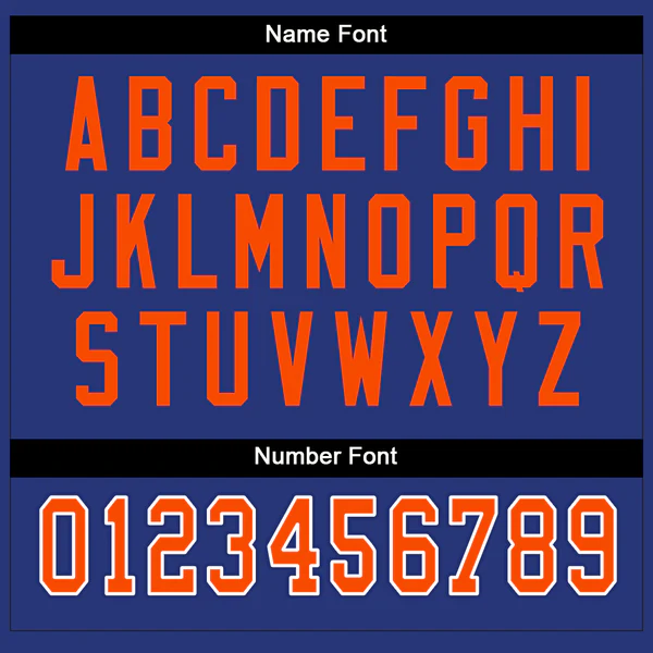 Custom Royal Orange-White Mesh Split Fashion Football Jersey - Image 4